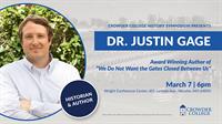 Crowder College History Symposium Presents Dr. Justin Gage