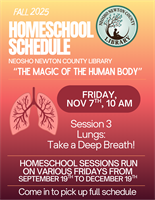 Fall 2025 Homeschool Schedule, Session 3