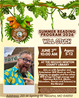 Summer Reading Program 2026 Will Stuck-Neosho Newton County Library-Youth