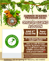 Summer Reading Program 2026 Greater Ozarks Audubon