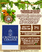 Summer Reading Program 2026 Crowder College - The Fossils in My Backyard - Neosho Newton County Library