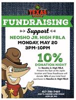 Support the Neosho Jr. High FBLA at Texas Roadhouse!