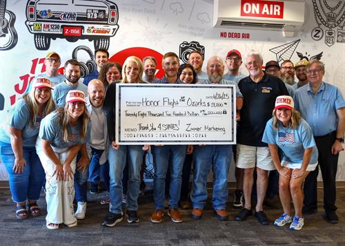 Zimmer Marketing Raised $28,200 in 2025 for Honor Flight of the Ozarks 