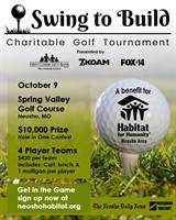Swing to Build Charitable Golf Tournament - Neosho Area Habitat for Humanity