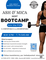 Ash and Mica Host Bootcamp-Muscle Factory USA