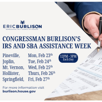 Burlison to Host IRS and SBA Assistance Week Throughout Missouri’s 7th District