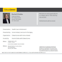 Health Care in Retirement presented by Rachel Dobbs