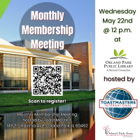 Monthly Membership Meeting (Noon) hosted by Toastmasters