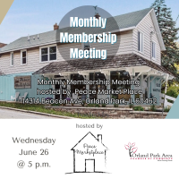 Monthly Membership Meeting (PM) hosted by Peace Market Place