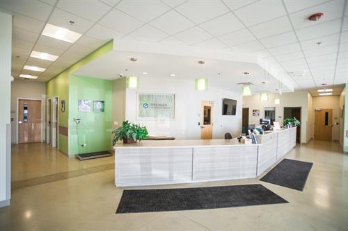 Premier Orland Park - Reception and client waiting area