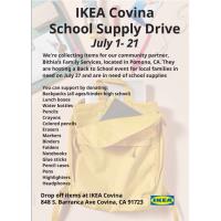 IKEA Covina School Supply Drive