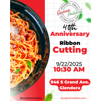 Spaghetti Eddies Anniversary Ribbon Cutting
