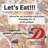 Monthly Lunch Mixer - Glendora Chamber