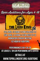 Lion King Musical Auditions
