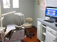 An exam/treatment room with electronic patient records and an intra-oral camera