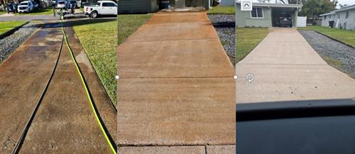 Driveway cleaning and rust removal