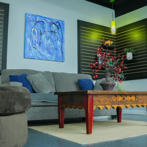 Client meeting area and relax area