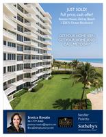 Direct oceanfront condo sold in the Banyan House, Delray Beach