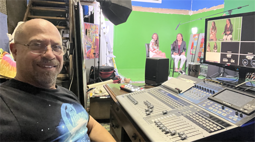 Jack Schulman filming in studio