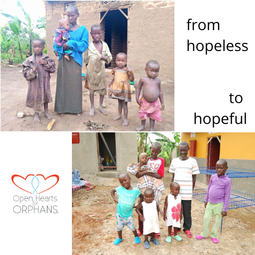 This family in Uganda was completely desperate - a malnourished baby, unsanitary living conditions, lacking for everything. Now they have a completely renovated and furnished home, a safe latrine, a water tank, a kitchen with shop window, solar lighting, food, and clothing. Most importantly, they have HOPE!
