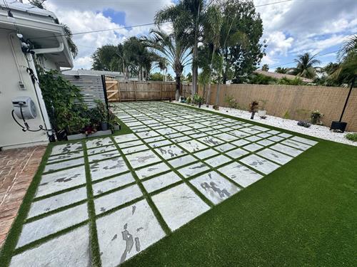 Complete landscaping and paver integration
