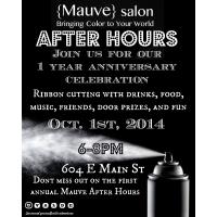 Mauve Salon 1 year Anniversary Celebration