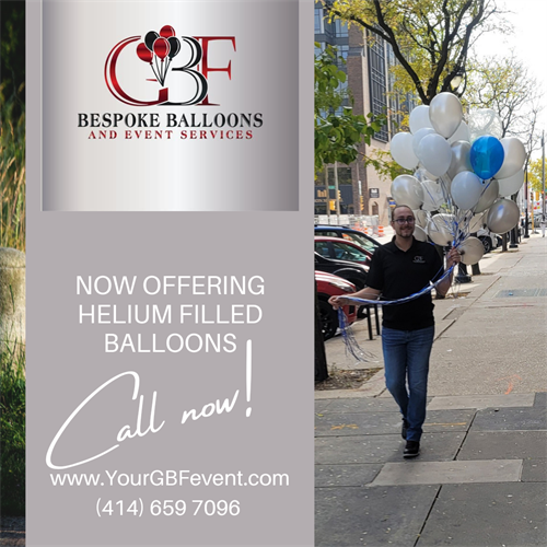 Now offering helium balloons and bouquets!