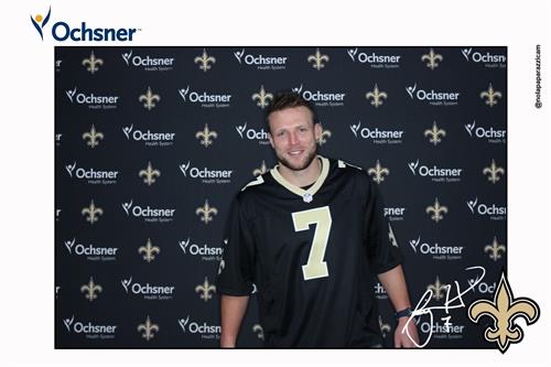 Pictures with Saints courtesy of Corporate Sponsor Ochsner 