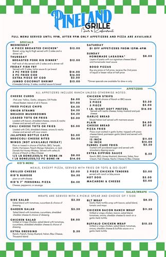 Menu Page 1