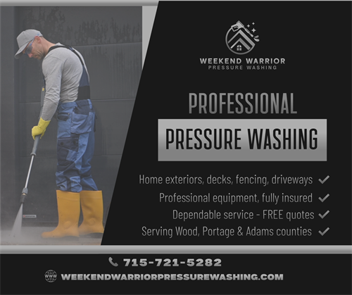 Professional pressure washing for homes & businesses. Serving Wood County and surrounding areas. Reliable, insured.