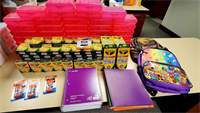 School supplies provided; kids’ meals supported by Prevail Bank