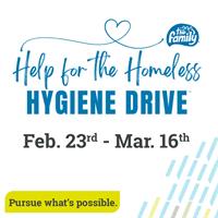 Prevail Bank is collection site for Help for the Homeless Hygiene Drive • Feb 23 - Mar 16