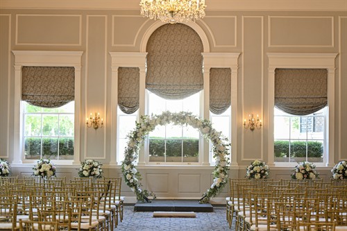 Wedding ceremony in our Grand Ballroom, overlooking the Common