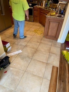 Before Kitchen Flooring