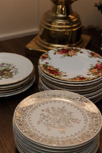 Vintage dishes - available to rent from The Victoria