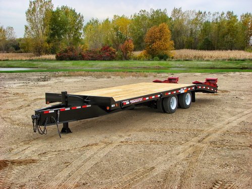 Deck-over tag trailer.