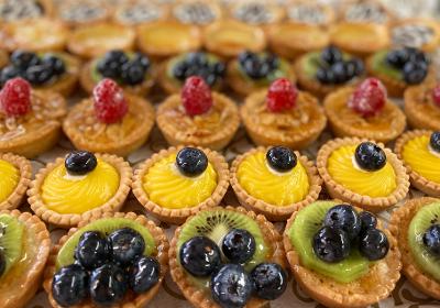 Mini Lemon Tarts, Mini Berry Almond Tarts, Mini Chocolate Rasberry Tarts