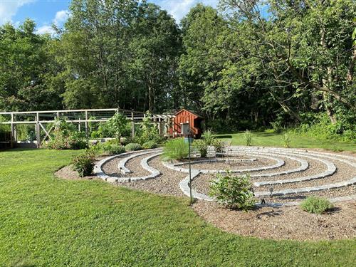We have a walking labyrinth and a community garden for clients to enjoy any time.