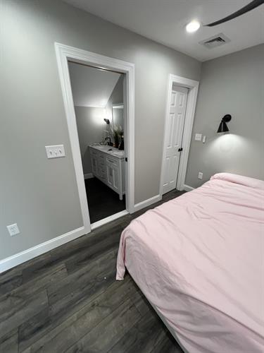 Attic converted into two bedrooms + full bathroom/ walk-in closet