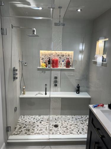 Primary bathroom/ walk-in closet/ Steam shower 1