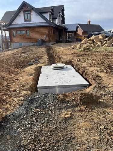 Septic tank installation on new build