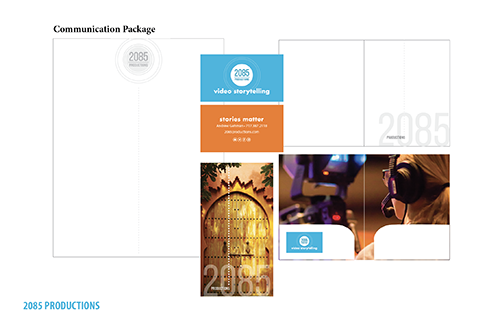 2085 Productions print collateral for client meetings