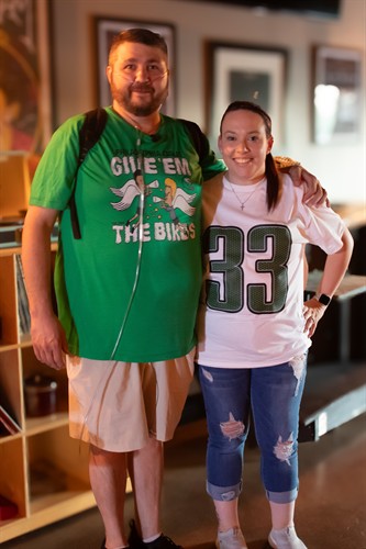 Dan and Chelsea Keota at first Rivet show 09.12.25