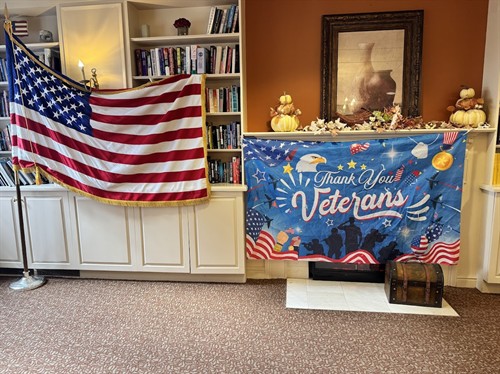 A small way to show how we honor our veterans on Veterans Day... right before the celebrations begin!
