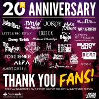 Santander Arena and Santander Performing Arts Center concluded a historic 20th Anniversary season with all time high positions for the two venues on ticket sales