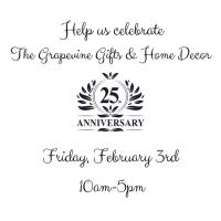 The Grapevine Gifts & Home Decor 25th Anniversary