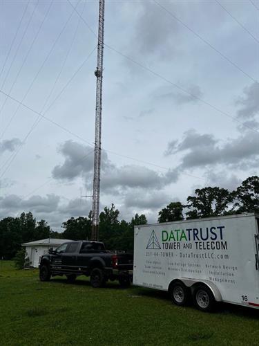 Truck and Trailer on a tower site