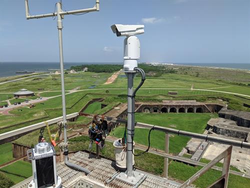 Camera change on a tower