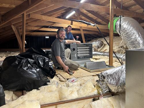 Big attic = happy team :) Big attic = happy team :)
