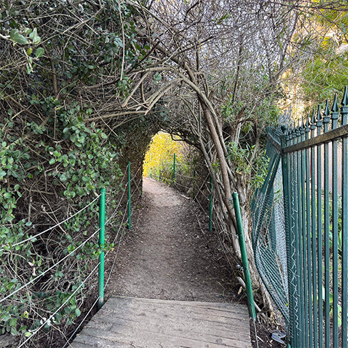 Entrance tunnel to headlands